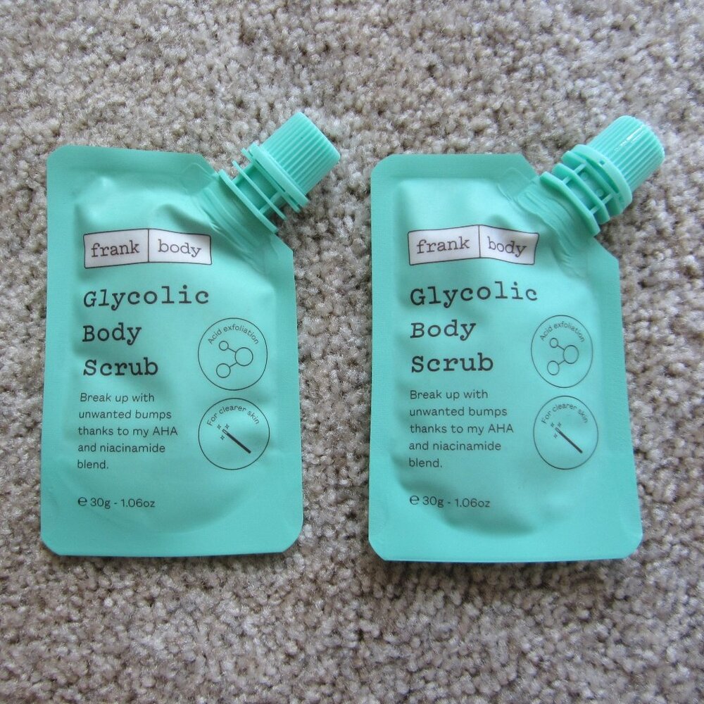 Frank Body Glycolic Body Scrub travel mini, lot of 2